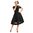Dolly & Dotty 50er Jahre Retro Rockabilly Petticoat Kleid - Tess - Schwarz
