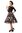 Belsira 50er Jahre Vintage Petticoat Premium Swing Kleid - Schwarz Rosa