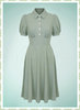 Hell Bunny 40er Jahre Vintage A Linie Kleid "Maddy Dress" in Salbeigrün